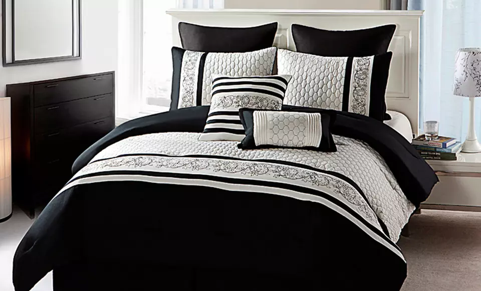8-Piece Comforter Set in Queen or King from $59.99–$69.99. Multiple Designs Available. Free Returns. - Primary Image