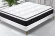 Matelas "Black Diamond", 24 cm, tri-technologie, mémoire de forme, ressorts ensachés et gel, 15 zones de confort, Sampur - Second Medium