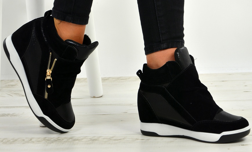 Image 3: Women's Wedge Trainers