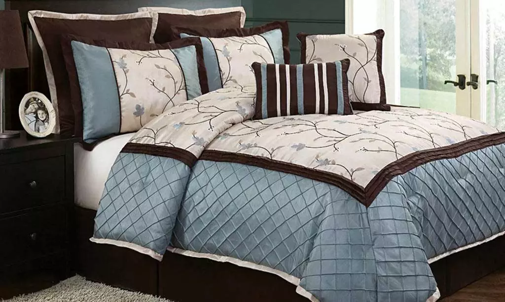 Alexandria Embroidered 8-Piece Comforter Set - Primary Image