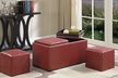 Avalon Rectangular Storage Ottoman Sets (5-Piece) - Second Medium