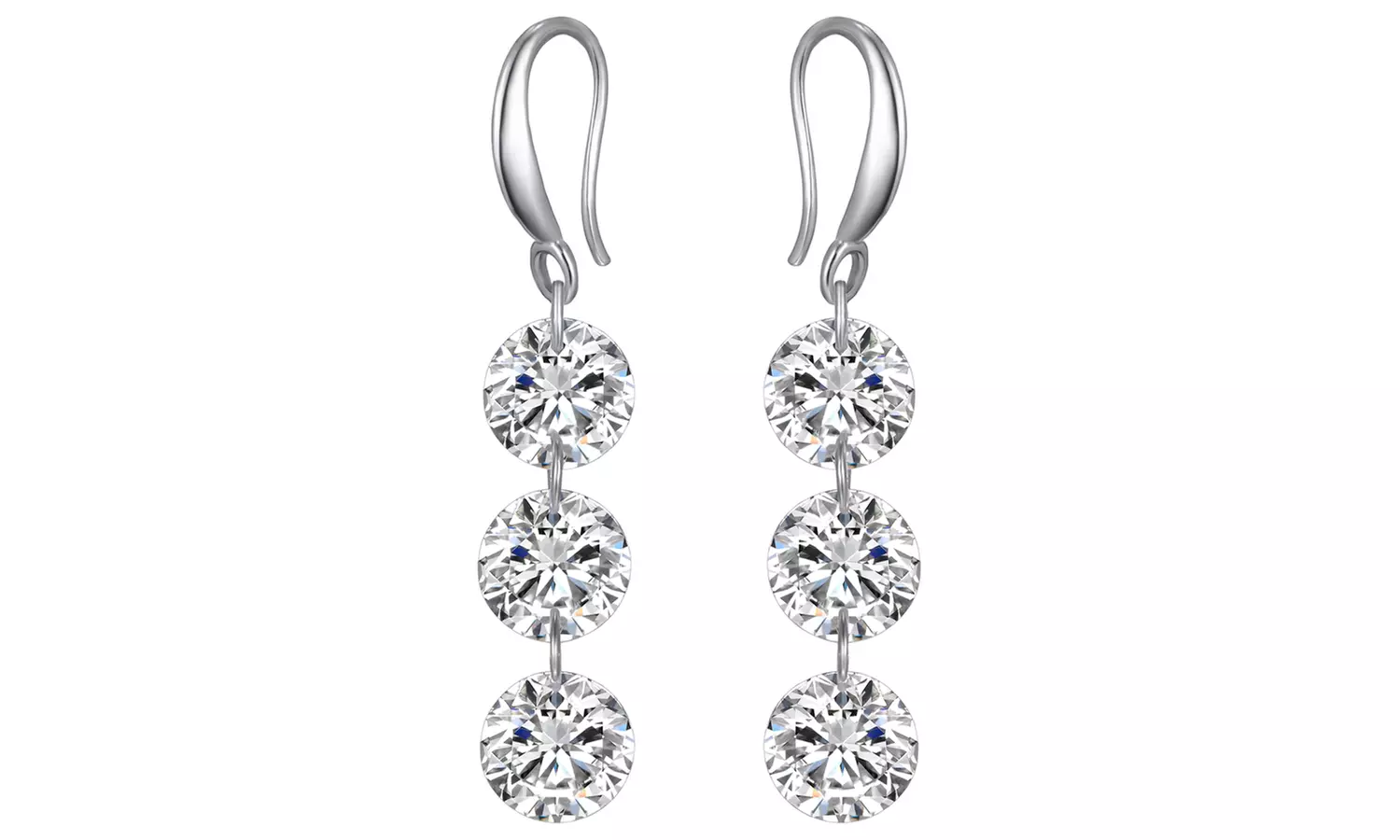6.00 CTTW Naked Drill Earrings with Swarovski Elements - Primary Image