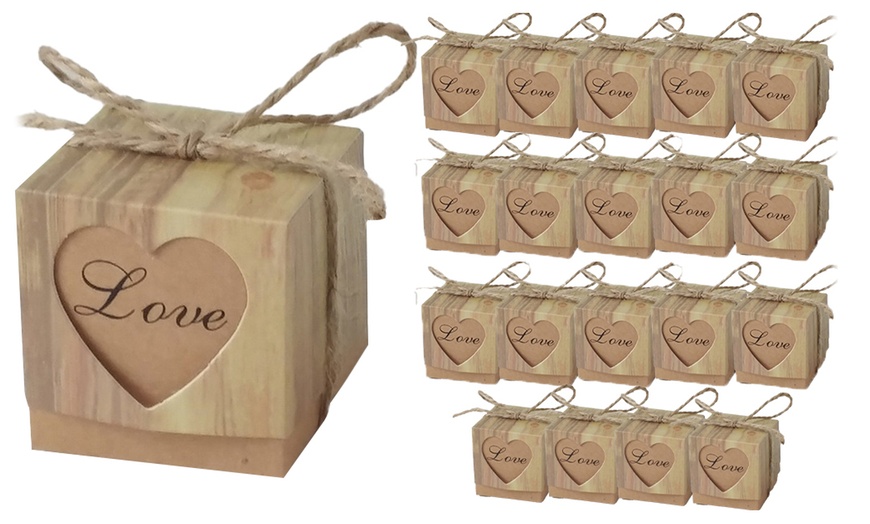 Image 5: Set of 20 Kraft Paper Gift Boxes