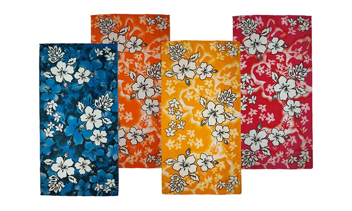 hibiscus beach towel