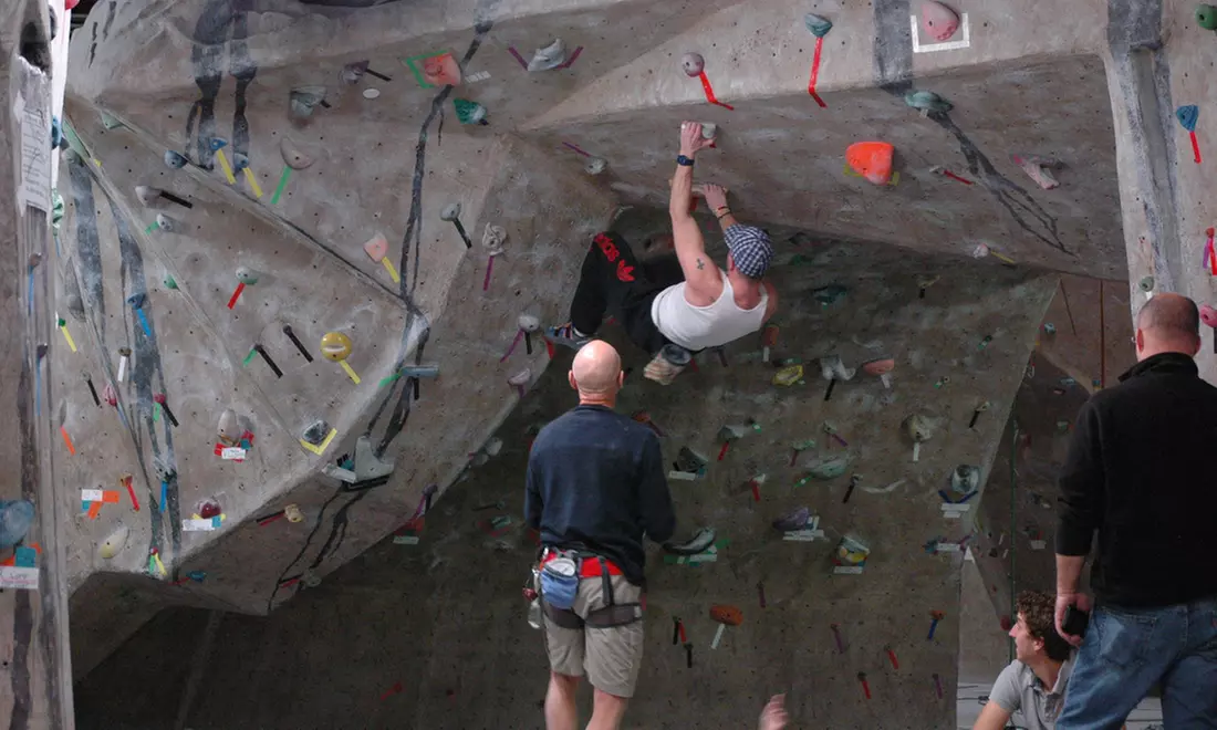Try indoor climbing with a 3-visit punch card plus gear rental