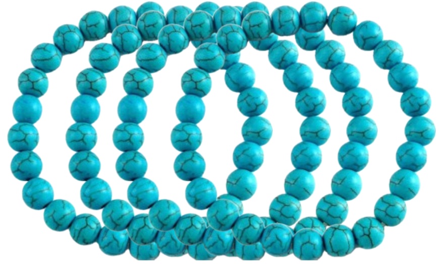 Image 5: Bracelets avec pierres naturelles turquoise
