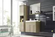 Set de muebles de baño con mueble, lavabo, columna y espejo - Second Medium