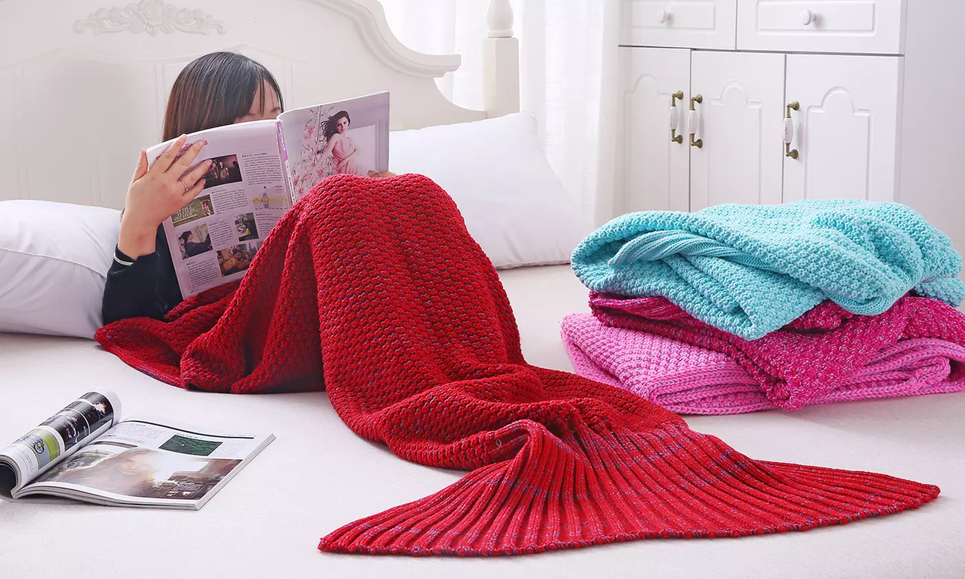 Adults' or Kids' Mermaid Tail Blanket - Primary Image