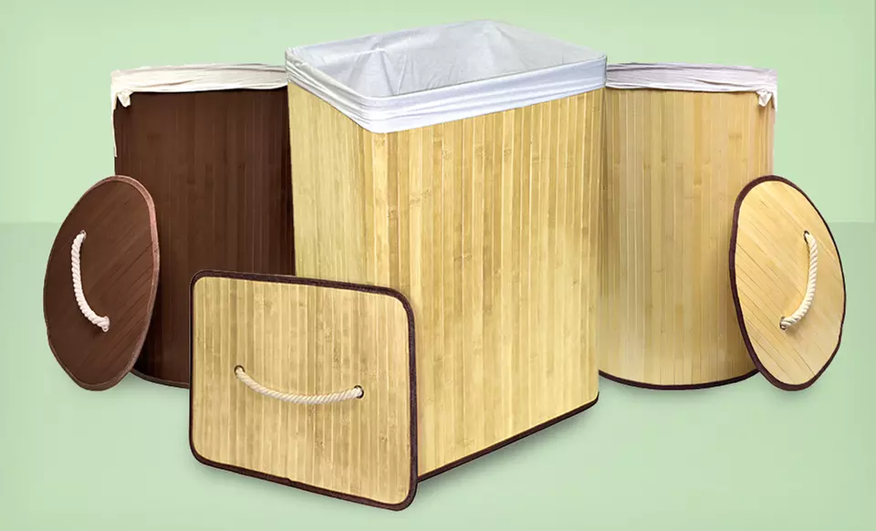 $24.99 for Bamboo Laundry Hamper ($39.99 List Price). Multiple Styles Available. Free Shipping and Returns. - Primary Image