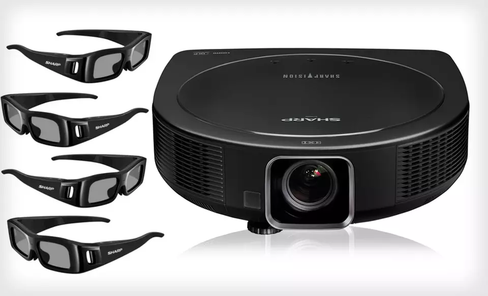 $2,499 for a Sharp HD Projector, Ceiling Mount, and 3-D Glasses ($5,245.98 List Price). Free Shipping and Free Returns. - Primary Image