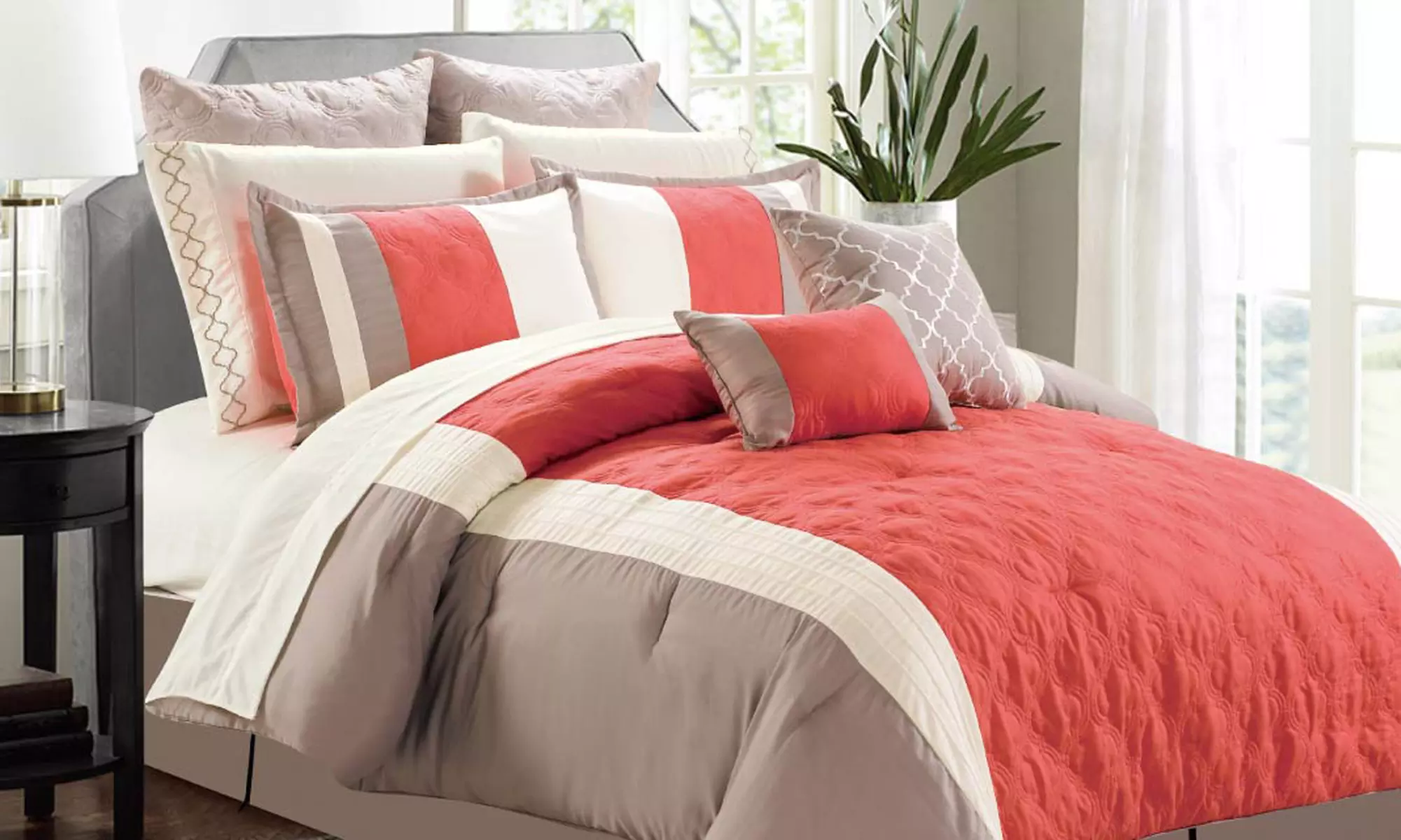 12-Piece Quilted Microfiber Comforter and Sheet Sets from $79.99 to $89.99 - Primary Image