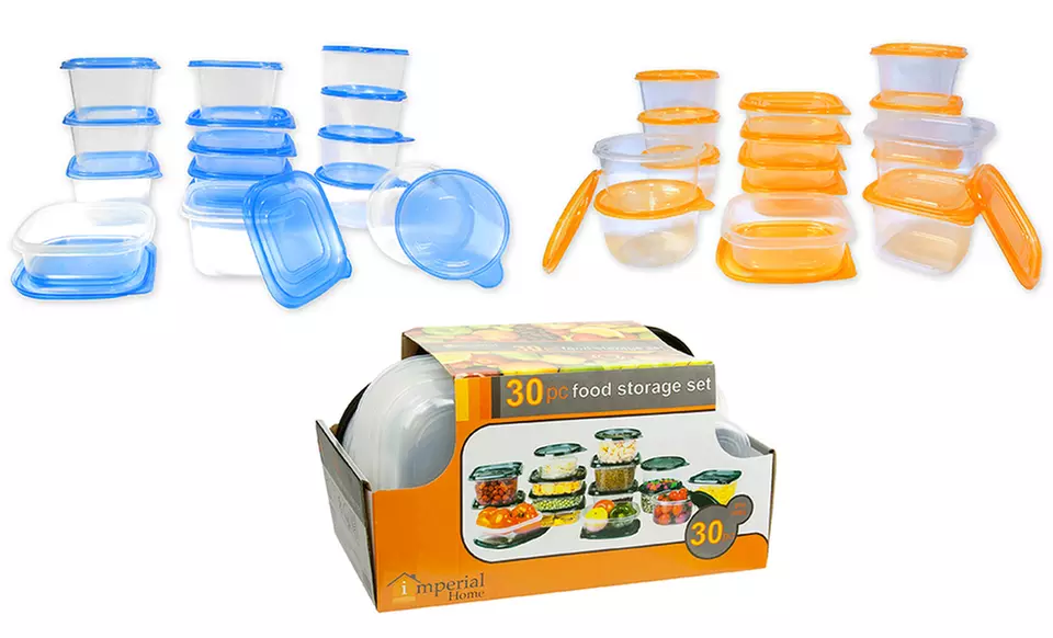 Stackable Plastic Food Storage Set (30-Piece) - Primary Image