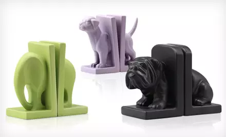Zuo Modern Elephant, Feist, or Bulldog Ceramic Bookends in Black, Green, Purple, or White (Up to 51% Off) - Primary Image