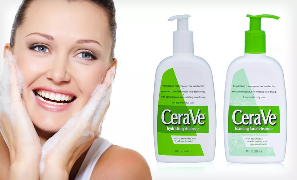$8.99 for a 12 Fl. Oz. Bottle of CeraVe Foaming or Hydrating Cleanser ($13.99 List Price) - Primary Image