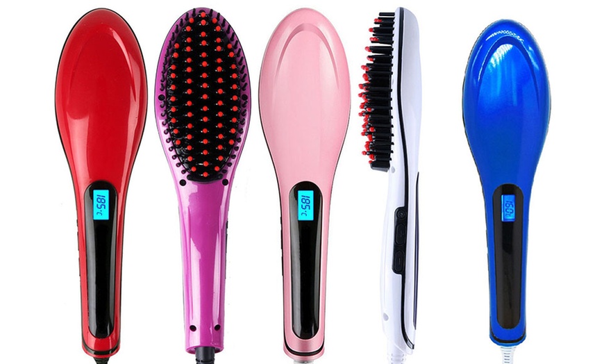 Extreme LED Straightening and Detangling Heated Hair Brush | Groupon