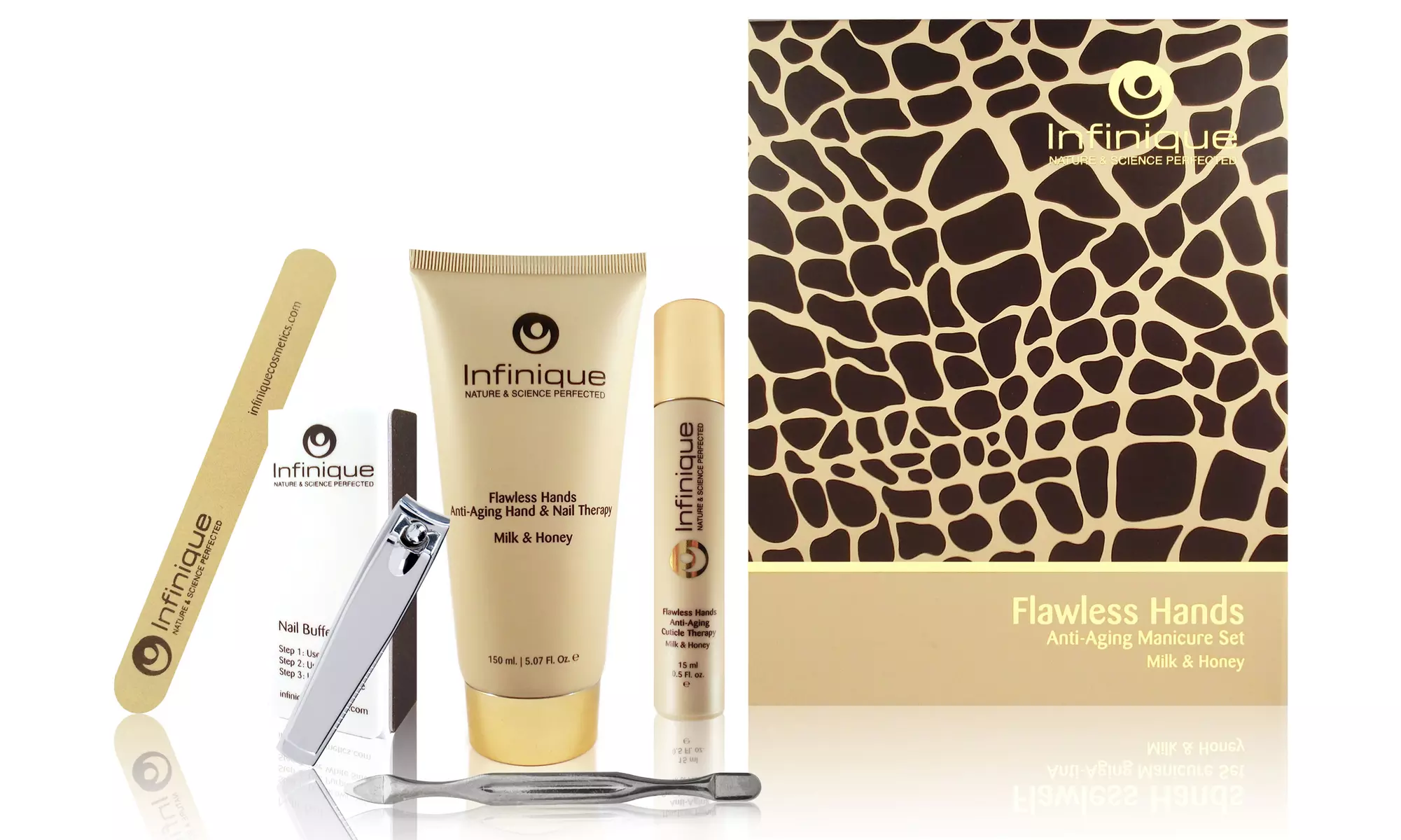 Infinique Flawless Hands Milk & Honey Anti-Aging Manicure Set - Primary Image