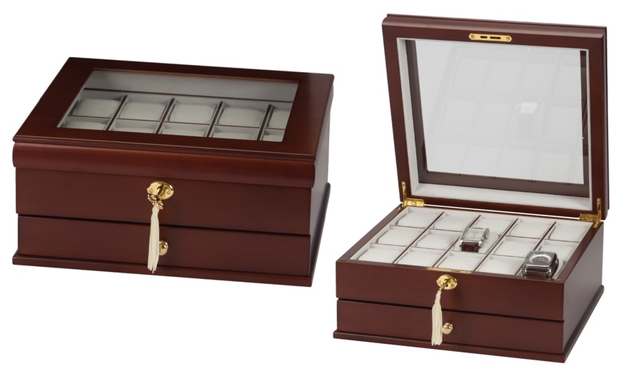 Image 12: Mele & Co Wooden Watch Box