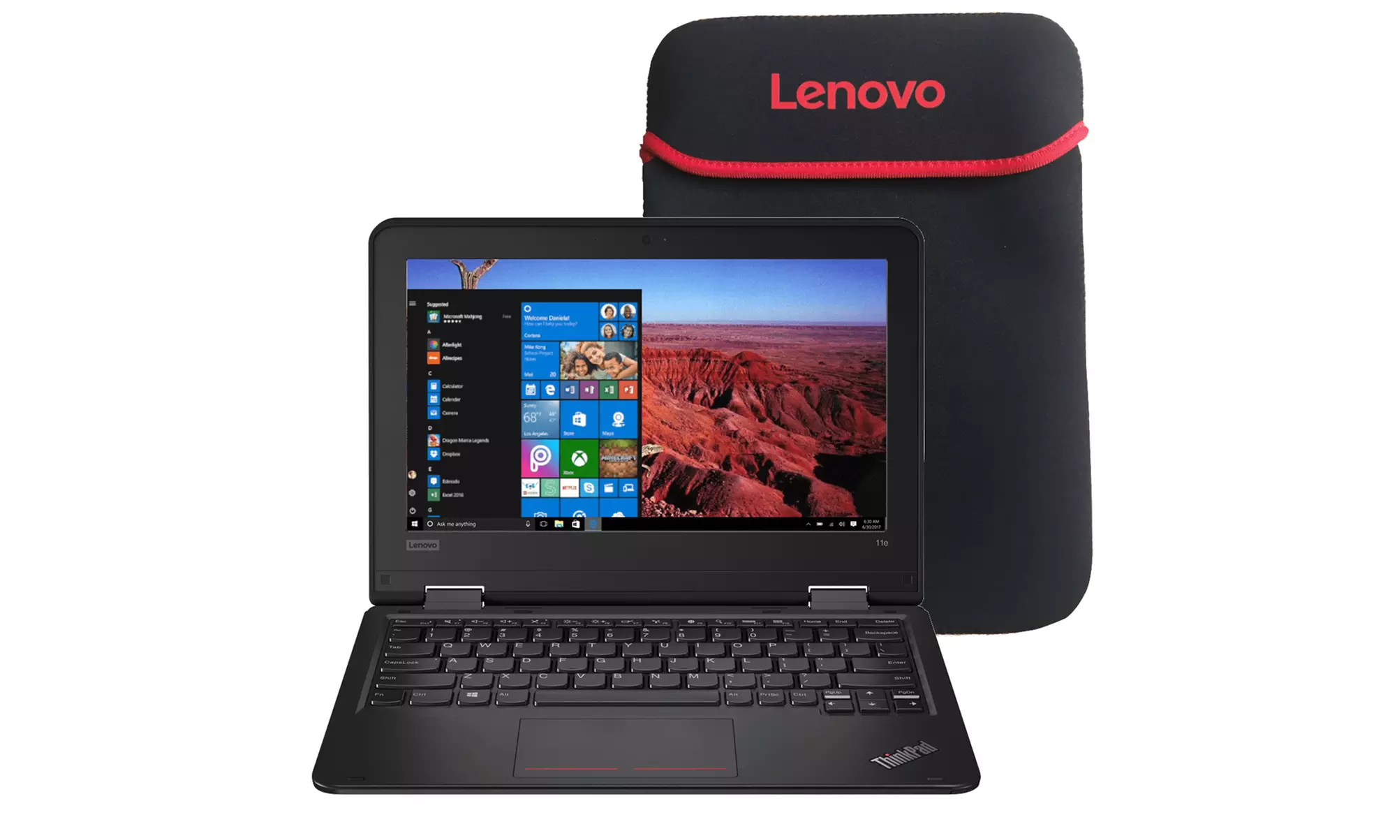 Lenovo ThinkPad 11e 11.6" Laptop with Intel Celeron N3450 Processor, 8GB RAM, 256GB SSD, and Windows 10 Pro - Primary Image
