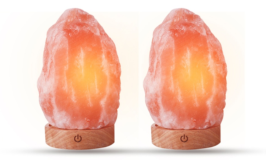 Image 6: One or Two Himalayan Salt Lamps with Dimmer and Flame