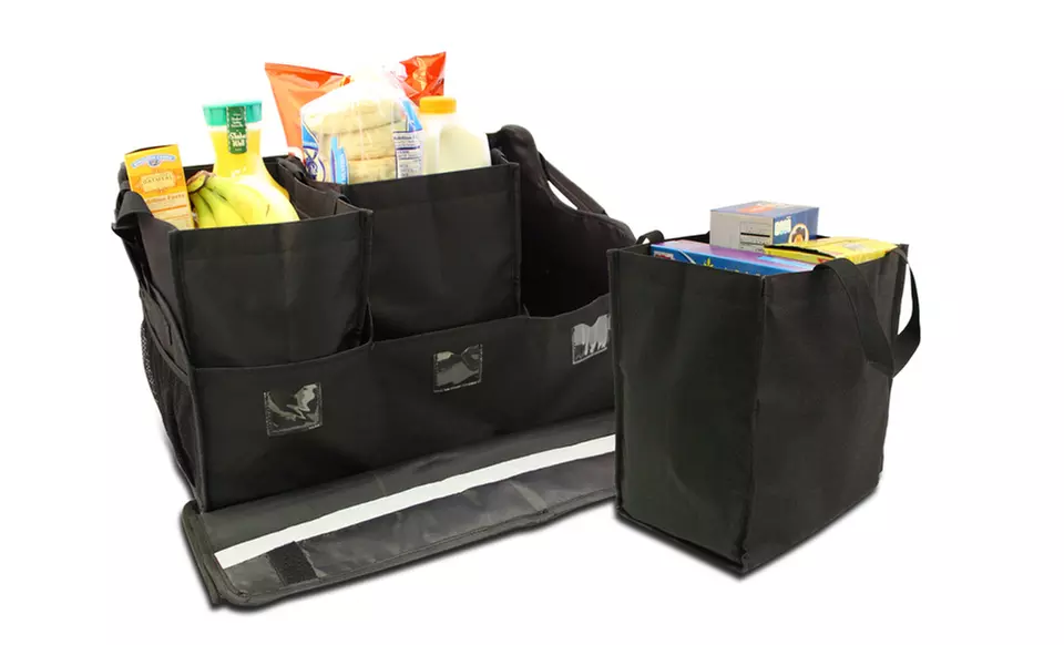 Car Trunk Organizer with Three Removable Totes - Primary Image