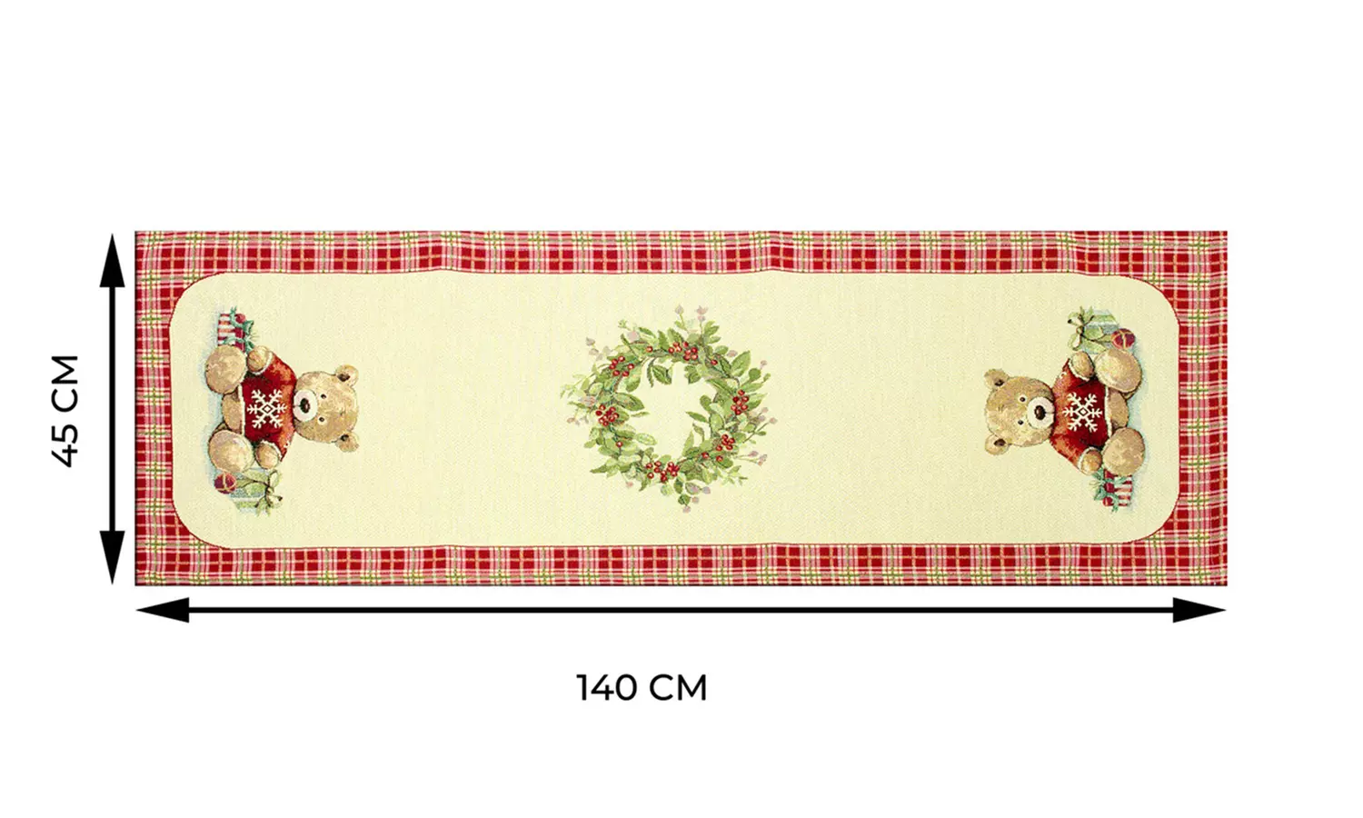 Centrotavola Natalizio in tessuto gobelin