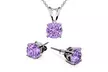 8 CTTW Cubic Zirconia Earring And Necklace Set in Sterling Silver - Second Medium