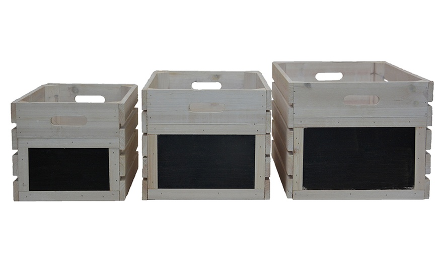 Image 5: Rustic Wooden Crates Three-Pack