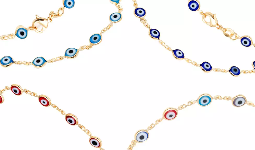 Crystal Evil Eye Bracelet or Anklet - Primary Image
