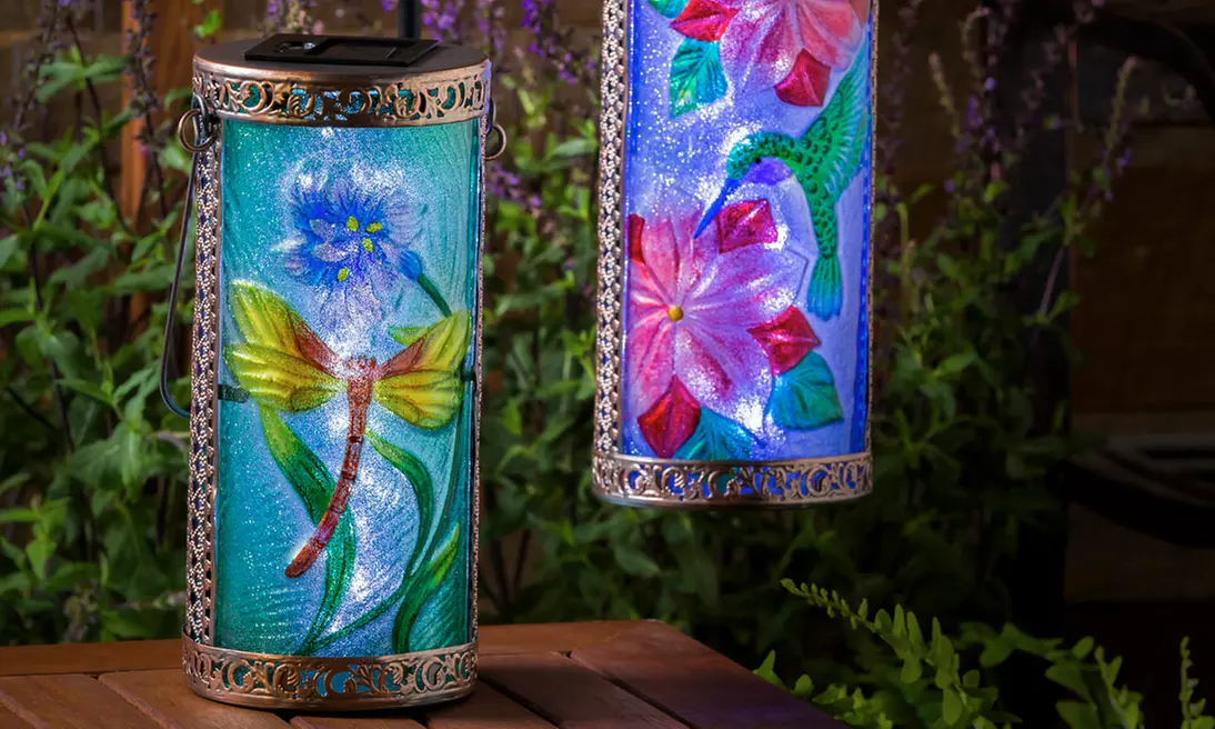 Solar Glass Hanging Lanterns (2- or 3-Pack) - Primary Image