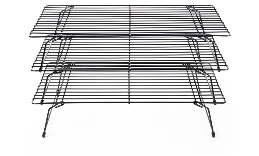 Image 4: Three-Tier Non-Stick Cake Cooling Tray