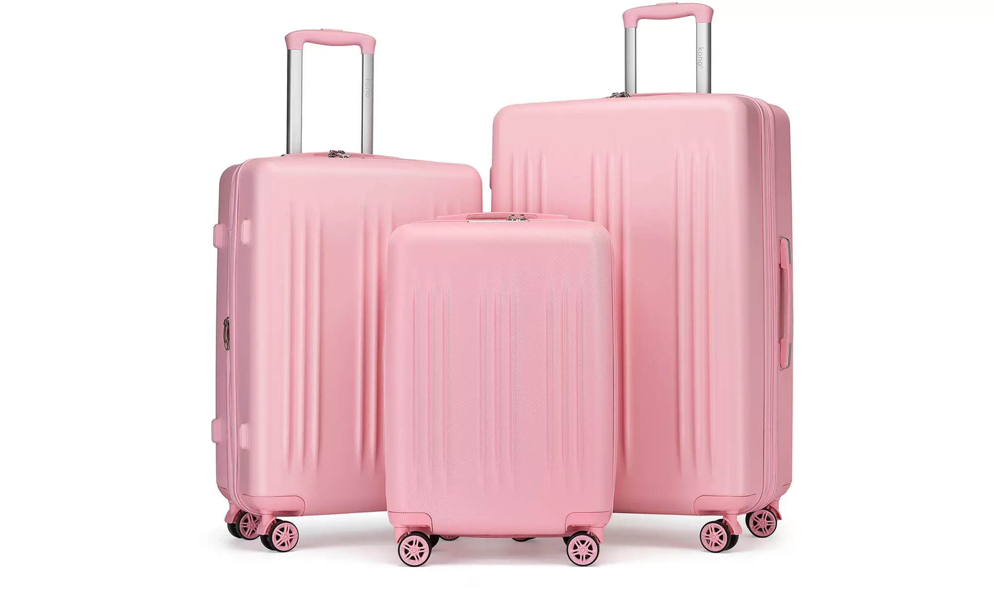 KONO One or Three Piece Four Wheels Hard Shell Suitcases