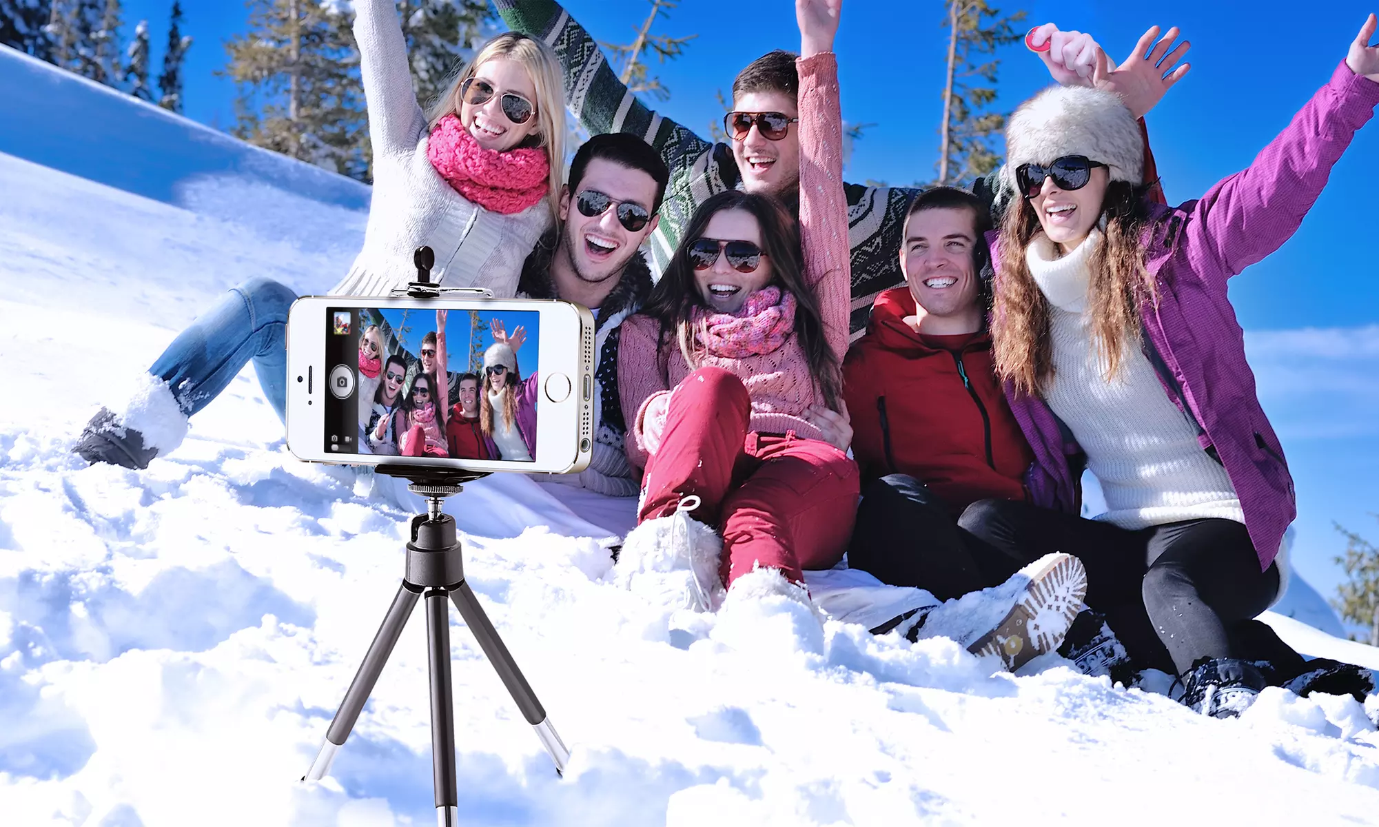 Aduro U-Snap Bluetooth Wireless Selfie Remote Photo Clicker with Tripod - Primary Image