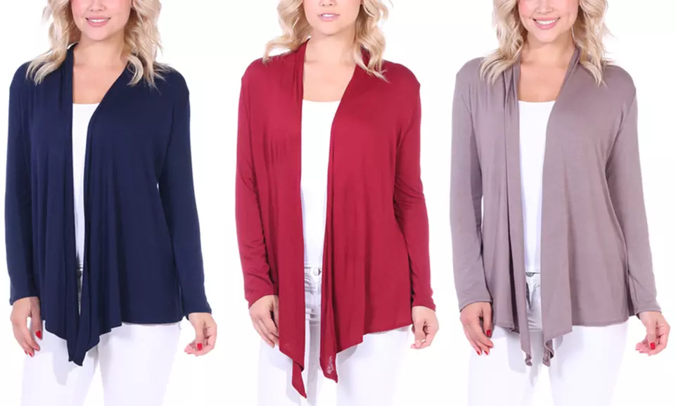 Women's Soft Open-Front Drape Cardigan - Primary Image