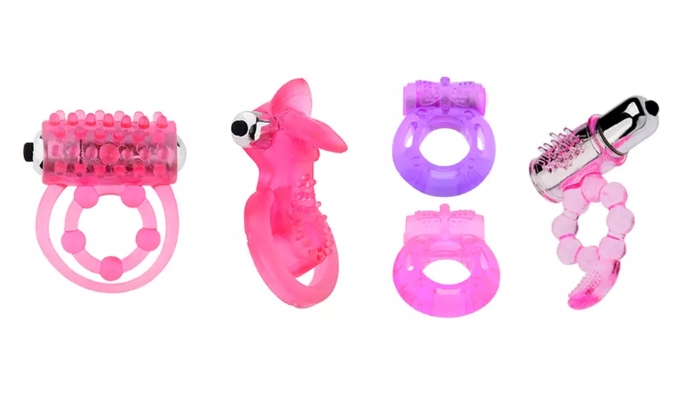 Oh Naughty Vibrating C-Ring Collection - Primary Image