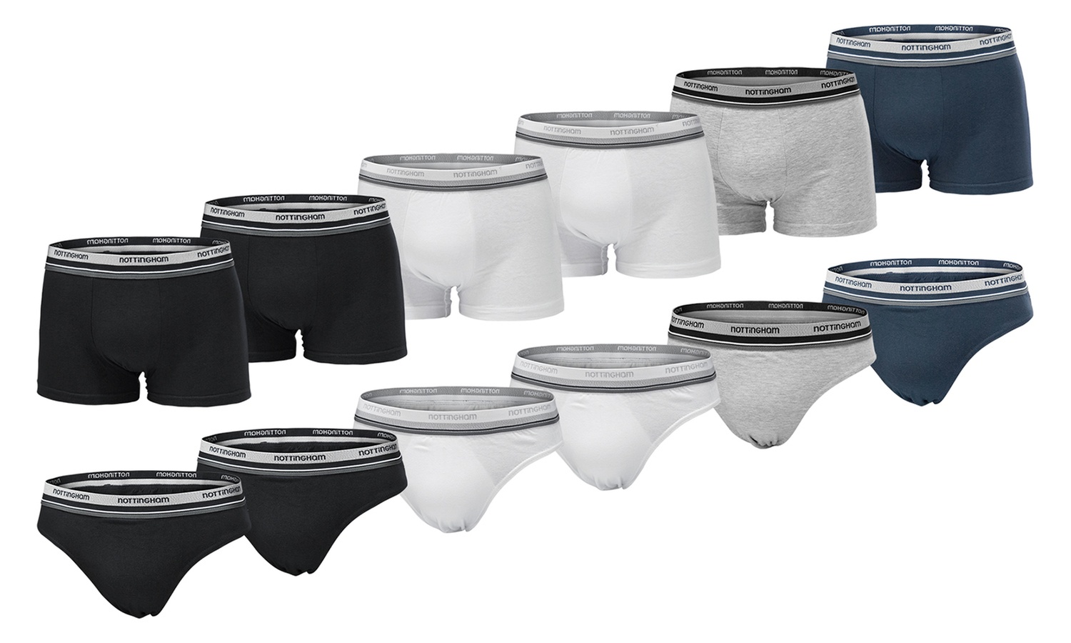 12 slips ou boxers pour homme de Nottingham