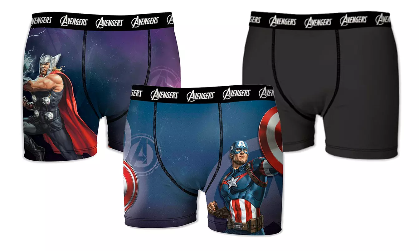 Lot de 3 boxers Freegun pour enfants, thème super héros, collection Avengers - Image 4