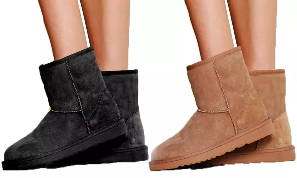 Boots fourrées en cuir suédé 600W Chicago - Primary Image