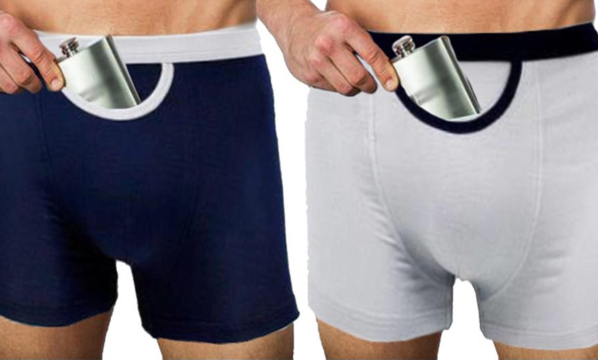 Image 5: Men's Pocket Boxer Briefs