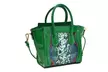Women's Mini Patent-Leather Snakeskin-Style Satchel - Second Medium