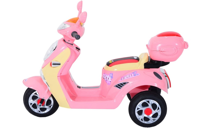 Image 2: HomCom Kids' Electric Ride-On Scooter