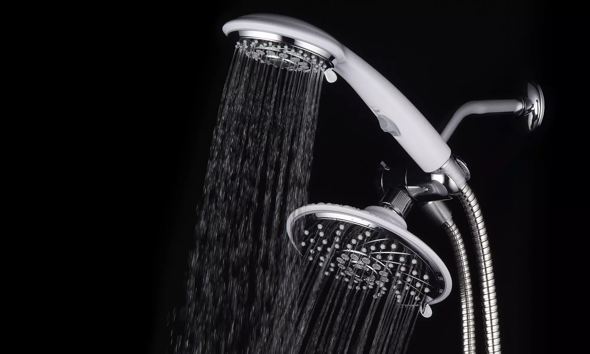 HotelSpa 30-Setting 6"/4" Rainfall Combo Spiral Face Hand Shower and Shower Head - Primary Image