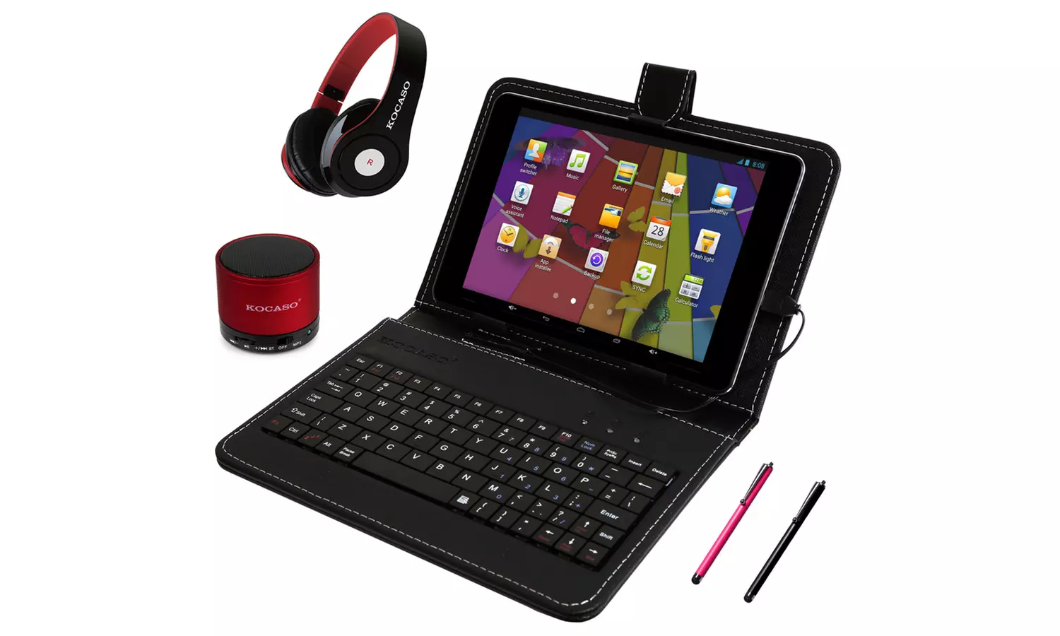 Kocaso K-Mini Quad-Core Android 4.4 Tablet Bundle with Bluetooth Speakers, Headphones, and Keyboard Case - Primary Image