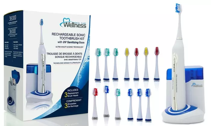Pro Series UVSTX13 High-Powered Sonic Toothbrush with UV Sanitizing Dock and 13 Brush Heads - Primary Image
