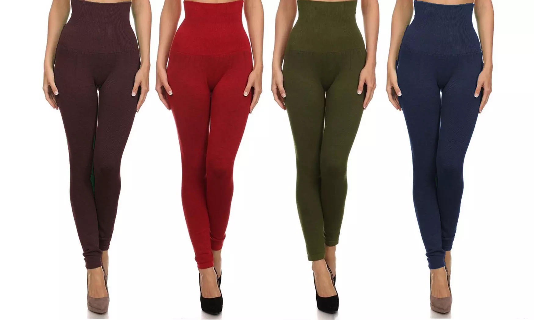 Women's High-Waist Compression Leggings (3-Pack) - Primary Image