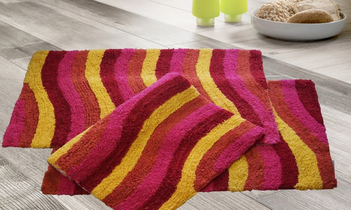 Multi-Color Bath Rugs (3-Pk) | Groupon Goods