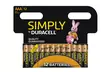 12, 24, 36 ou 72 piles alcalines AA et AAA Simply de Duracell - Second Medium