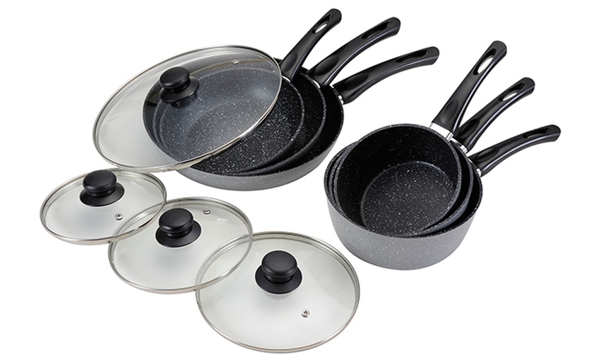 Image 3: Marble Stone Cookware Set