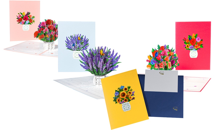 Image 1: 3D Flower in Vase Pop-Up Cards 
