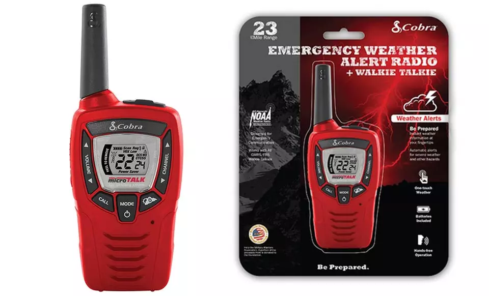 Cobra Emergency or Precharged Walkie-Talkies with NOAA Weather Alert from $19.99–$39.99. Free Returns. - Second Medium