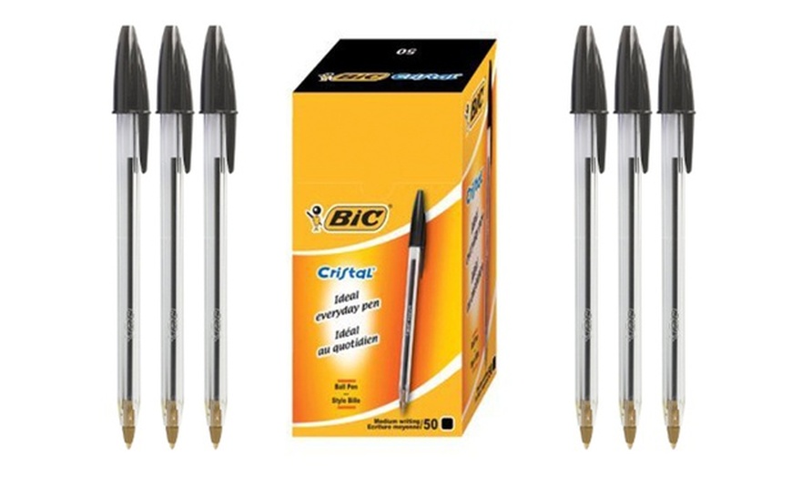 Ten Black BIC Cristal Ball Pens | Groupon Goods